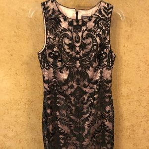 Vince Camato Embroidered Mesh Sheath dress